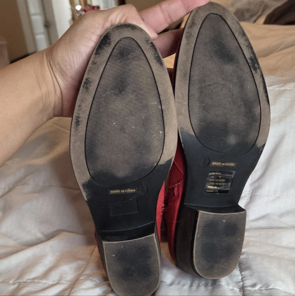 Chic Red Ankle Booties - Picture 4 of 6